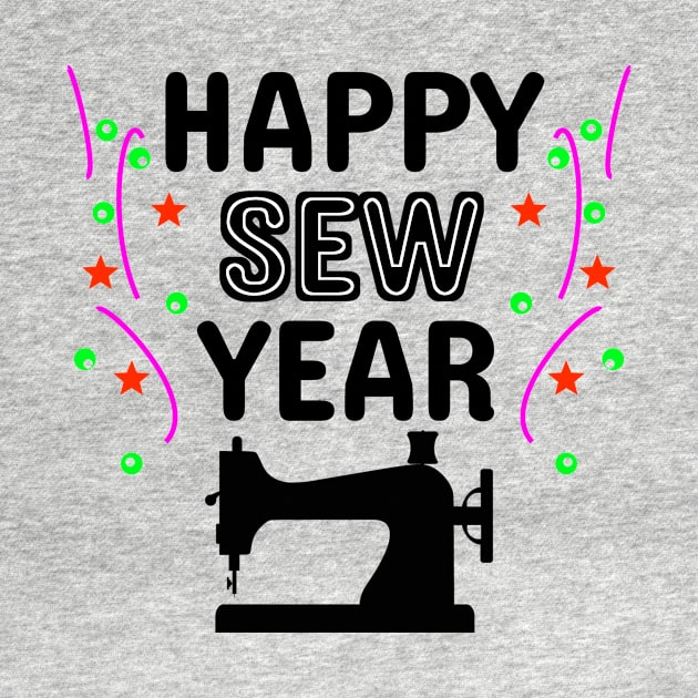 Sewing Happy New Year Sew Needlecraft Yarn Gift by bigD